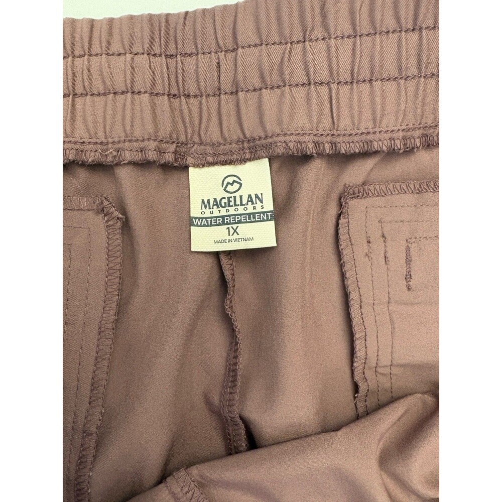 Magellan Outdoors Water Repellent Pants 1XL Purple Drawstring Waist Pockets - Picture 4 of 14